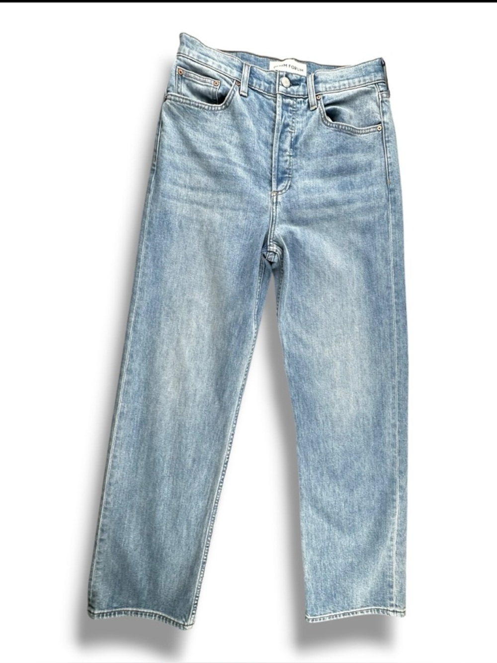 Denim Forum Aritzia The Arlo High Rise Straight Leg Jeans Size 29 Light Blue